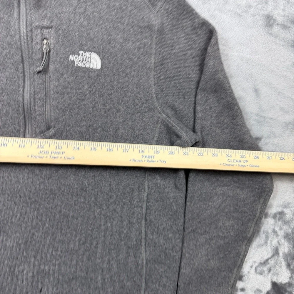 The North Face Gordon Lyons Quarter Zip Pullover Mens Large Grey Fleece Sweater